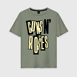 Женская футболка оверсайз Guns n Roses: cream