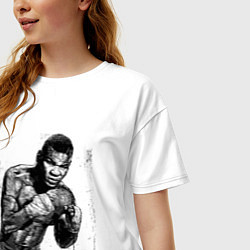 Футболка оверсайз женская Myke Tyson: Boxing, цвет: белый — фото 2
