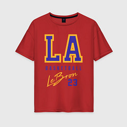 Футболка оверсайз женская Lebron 23: Los Angeles, цвет: красный