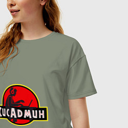 Футболка оверсайз женская Парк Сисадмина, цвет: авокадо — фото 2