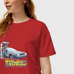 Футболка оверсайз женская Back to the future, цвет: красный — фото 2