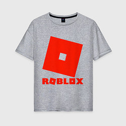 Футболка оверсайз женская Roblox Logo, цвет: меланж