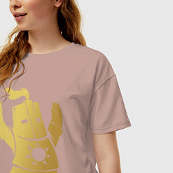 Футболка оверсайз женская Praise the Sun!, цвет: пыльно-розовый — фото 2