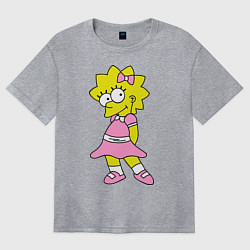 Футболка оверсайз женская Лиза милашка, цвет: меланж