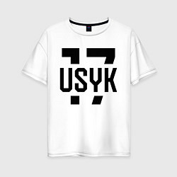 Футболка оверсайз женская USYK 17, цвет: белый