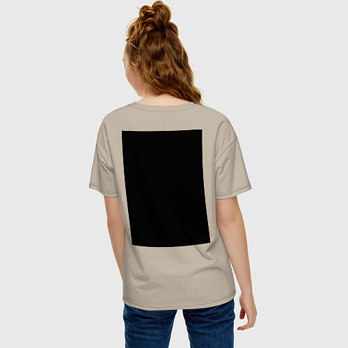 Женская футболка оверсайз TOP: Geometry / Миндальный – фото 4