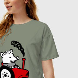 Футболка оверсайз женская Поросенок Петр, цвет: авокадо — фото 2