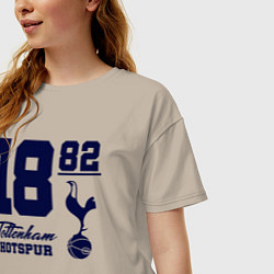 Футболка оверсайз женская FC Tottenham 1882, цвет: миндальный — фото 2