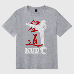 Футболка оверсайз женская Kudo, цвет: меланж