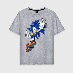 Футболка оверсайз женская Sonic, цвет: меланж