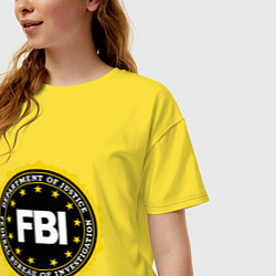 Футболка оверсайз женская FBI Departament, цвет: желтый — фото 2
