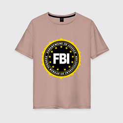 Женская футболка оверсайз FBI Departament