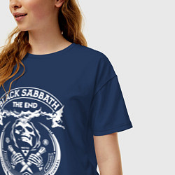 Футболка оверсайз женская Black Sabbath: The End, цвет: тёмно-синий — фото 2