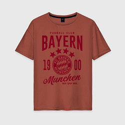 Футболка оверсайз женская Bayern Munchen 1900, цвет: кирпичный