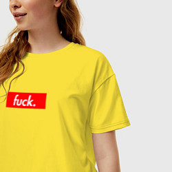 Футболка оверсайз женская Fuck Supreme, цвет: желтый — фото 2