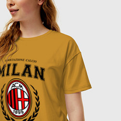 Футболка оверсайз женская Milan: I Rossoneri, цвет: горчичный — фото 2