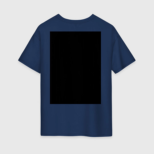 Женская футболка оверсайз Гомер-Зомби / Тёмно-синий – фото 2