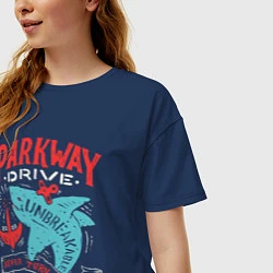 Футболка оверсайз женская Parkway Drive: Unbreakable, цвет: тёмно-синий — фото 2