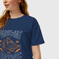 Футболка оверсайз женская Parkway Drive: Keep the flame alive, цвет: тёмно-синий — фото 2