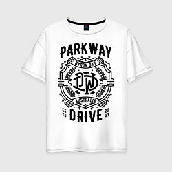 Футболка оверсайз женская Parkway Drive: Australia, цвет: белый