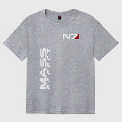 Футболка оверсайз женская MASS EFFECT N7, цвет: меланж
