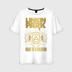 Футболка оверсайз женская Linkin Park: Road to Revolution, цвет: белый