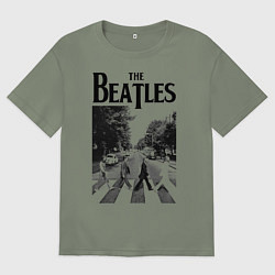 Женская футболка оверсайз The Beatles: Mono Abbey Road