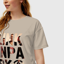 Футболка оверсайз женская Linkin Park, цвет: миндальный — фото 2