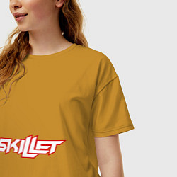 Футболка оверсайз женская Skillet, цвет: горчичный — фото 2