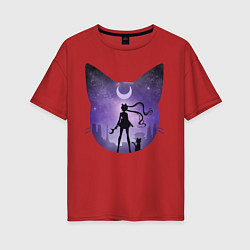 Футболка оверсайз женская Pretty Soldier Sailor Moon, цвет: красный