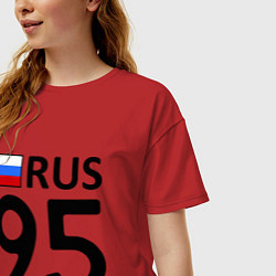 Футболка оверсайз женская RUS 95, цвет: красный — фото 2