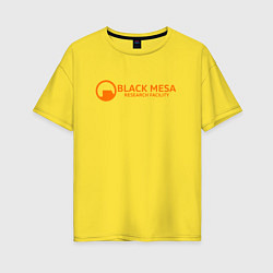 Женская футболка оверсайз Black Mesa: Research Facility