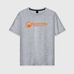 Футболка оверсайз женская Black Mesa: Research Facility, цвет: меланж