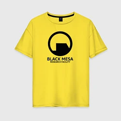 Футболка оверсайз женская Black Mesa: Research Facility, цвет: желтый