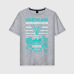 Футболка оверсайз женская Northlane: Node, цвет: меланж