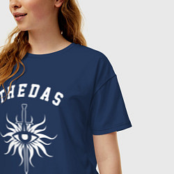 Футболка оверсайз женская Dragon Age: Thedas, цвет: тёмно-синий — фото 2
