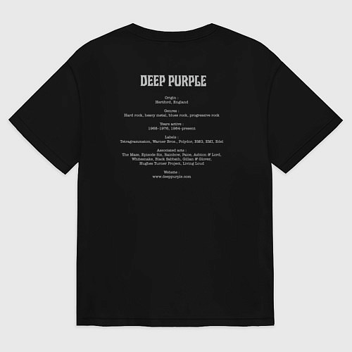 Женская футболка оверсайз Deep Purple / Черный – фото 2