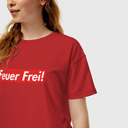 Футболка оверсайз женская Feuer Frei!, цвет: красный — фото 2