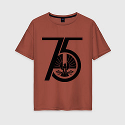 Футболка оверсайз женская The Hunger Games 75 цвета кирпичный — фото 1