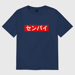 Футболка оверсайз женская SENPAI, цвет: тёмно-синий
