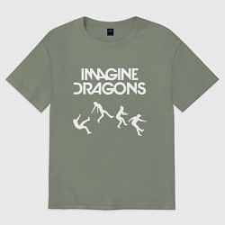Футболка оверсайз женская IMAGINE DRAGONS, цвет: авокадо