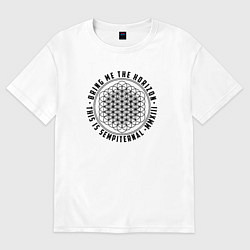 Футболка оверсайз женская BRING ME THE HORIZON, цвет: белый