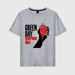 Футболка оверсайз женская Green Day: American idiot, цвет: меланж