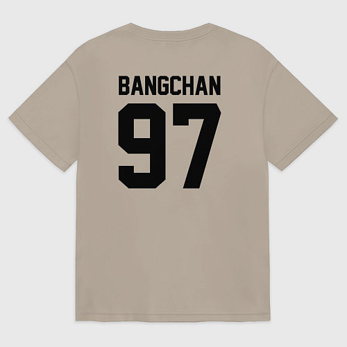 Женская футболка оверсайз STRAY KIDS BANGCHAN / Миндальный – фото 2