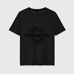 Футболка оверсайз женская Made in Chechnya, цвет: черный