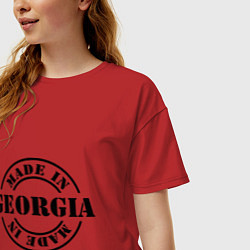 Футболка оверсайз женская Made in Georgia (сделано в Грузии), цвет: красный — фото 2