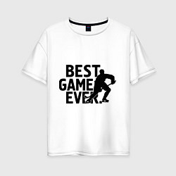 Женская футболка оверсайз Hockey - best game