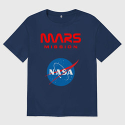 Футболка оверсайз женская Nasa Mars mission, цвет: тёмно-синий