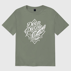 Футболка оверсайз женская Deep Purple: Machine Head, цвет: авокадо