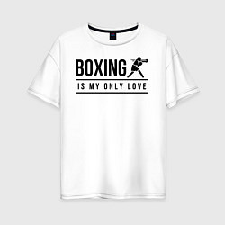 Футболка оверсайз женская Boxing life, цвет: белый